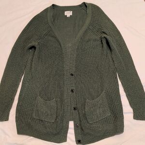 La Hearts Olive Women's Cardigan